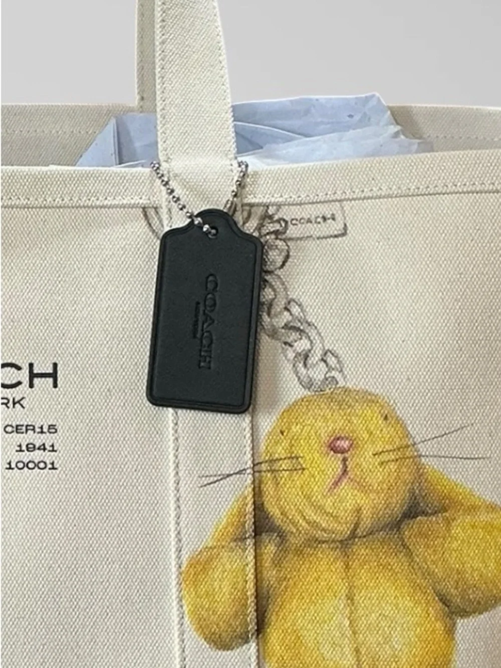 Coach Utility Tote Sketch Print Canvas Leather Laptop Bag NWT